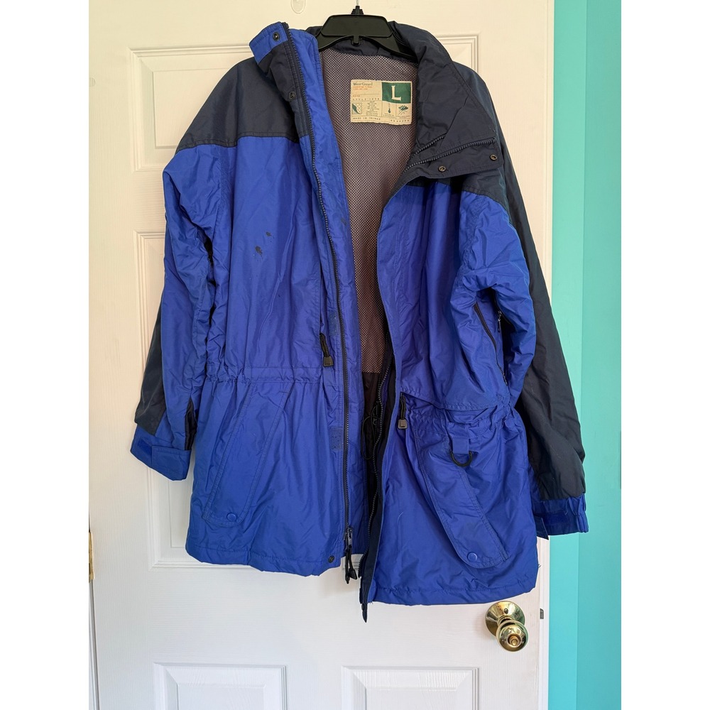 WearGuard Vintage Men Blue Insulated 3-Season Parka Jacket Thinsulate Large